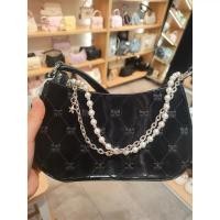 ราคา หวาน โซ่มุก ผู้หญิง กระเป๋าสะพาย ทันสมัย Commuter Baguette กระเป๋าสะพายข้างขนาดกลางประดิษฐ์ หนัง สีบริสุทธิ์ (21611677878)