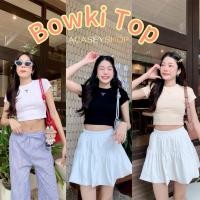 ราคา Acasey เสื้อครอป ครอปน่ารัก งานปัก แขนสั้นแฟชั่นผู้หญิง แขนสั้นกระชับ พิมพ์ลายโบว์ สไตล์เกาหลี crop top (22722514748)