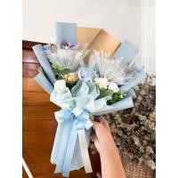 ราคา ช่อธนบัตร 5 ใบ เฟอเรโร่ 1 ลูก ทรงดอกไม้ ทรงตั้ง ช่อเปล่า (21383865902)