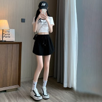 ราคา SBART กางเกงกีฬาขาสั้นสุดเท่สำหรับผู้หญิงบางและสูงขนาดใหญ่กางเกงขาบานลำลองทรงหลวมและเข้ารูปกางเกงฮ็อต Cewek Seksi ทรงเอ (21945438852)