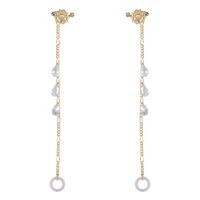 ราคา ZS 1คู่14พันชุบทองป้องกันการสูญหายผู้ถือต่างหูห้อยต่างหูสำหรับผู้หญิงสาวโซ่ยาวดอกไม้ดวงจันทร์กังหันลมวางต่างหู (8387872801)