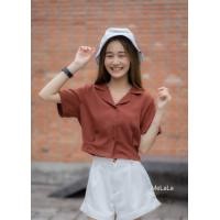 ราคา 119 M เสื้อเชิ๊ตครอปปกเทเลอร์ทรงสวย ผ้าเนื้อดี (18065171954)