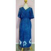 ราคา เดรสมีดย้อมกระเหรี่ยงจั๊มเอว (14512448545)