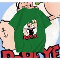 ราคา พร้อมส่งเสื้อยืดผ้าฝ้ายพิมพ์ลายผ้าฝ้าย 100 ป๊อปอาย เยาวชน Popeye The Sailorman T Shirt Popeye 04 (22156977287)