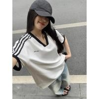 ราคา Dahong 2654 พร้อมส่ง เสื้อยืดโอเวอร์ไซส์ คอวี oversize เสื้อยืด เกาหลี ลายทาง แฟชั่นสไตลเกาหลี xxl Shirt Lady Girl (22651720960)