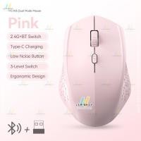 ราคา เมาส์ไร้สาย รุ่น MC105 ไร้เสียงคลิก ชาร์จ Type C สีพาสเทล เมาส์บลูทูธ ใช้ได้ทั้ง 2 4G Bluetooth เชื่อมต่อมือถือ ไอแพด ดำ ขาว ชมพู ฟ้า เขียว คอมพิวเตอร์ โน๊ตบุ้ค wireless mouse (22821455764)