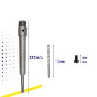 ราคา โฮลซอเจาะปูน ดอกสว่านเจาะปูน โฮลซอ โฮลซอเจาะคอนกรีต เจาะอิฐผนัง ชุดโฮลซอ ขนาด30 35 50 65 ก้านยาว 200mm ก้านจับดอกโฮซอ ฟันคาร์ไบด์ แข็งแรงทนทาน (22519826770)