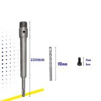 ราคา โฮลซอเจาะปูน ดอกสว่านเจาะปูน โฮลซอ โฮลซอเจาะคอนกรีต เจาะอิฐผนัง ชุดโฮลซอ ขนาด30 40 50 ก้านยาว 200mm (22672515353)