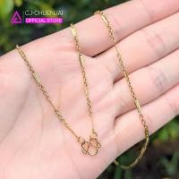 ราคา CJ สร้อยและข้อมือลายโซ่ บิดแบน กว้าง1 9มิล สแตนเลสทองเลเซอร์ ไม่ลอกไม่ดำ (22535269123)