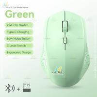 ราคา เมาส์ไร้สาย รุ่น MC105 ไร้เสียงคลิก ชาร์จ Type C สีพาสเทล เมาส์บลูทูธ ใช้ได้ทั้ง 2 4G Bluetooth เชื่อมต่อมือถือ ไอแพด ดำ ขาว ชมพู ฟ้า เขียว คอมพิวเตอร์ โน๊ตบุ้ค wireless mouse (22821455763)