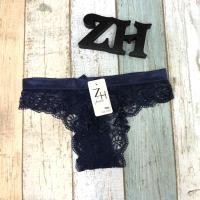 ราคา กางเกงชั้นในจีสตริงลูกไม้ด้านหลังผูกโบว์ ผ้านิ่มใส่สบาย ZH 1935 (21365120139)