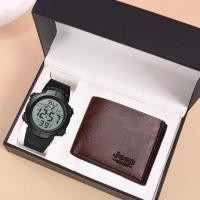 ราคา ชุดกระเป๋าสตางค์นาฬิกาข้อมือสำหรับผู้ชาย2ชิ้นของขวัญวันวาเลนไทน์ที่ระลึกสำหรับผู้ชาย (20212391371)