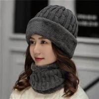 ราคา หมวกไหมพรมพร้อมปลอกคอ 2 ชิ้น หมวก ปลอกคอ ส่งจากไทย (20398320497)