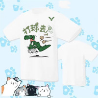 ราคา เสื้อแบดมินตันแบรนด์เสื้อยืด 2567 ยิมเสื้อแฟชั่นขี่กลางแจ้งสั้นระบายอากาศพอดีเสื้อยืดกีฬาลำลอง (22713646052)