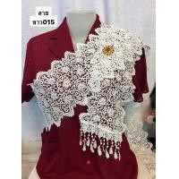ราคา ผ้าสไบลูกไม้ ใส่ไปทำบุญ พร้อมเข็มกัดสวยๆๆ พาดลำตัว คลุมไหล่ สไบขาว สไบสีดำ ความยาว2เมตร จ้า (22605694215)