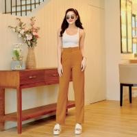 ราคา พร้อมส่ง กางเกงผ้าวูลเวฟหัวเข็มขัดเหลี่ยม ทรงขากระบอกกลาง C11C31C51C71 M5261 (21768031489)