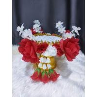 ราคา พานขันหมาก พานแหวนหมั้น สั่งทำได้ทุกสีนะคะขนาดความกว้างรวมดอกไม้ 9 นิ้วสูง 7 นิ้วใหญ่กว่าเดิม (16053020043)