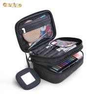 ราคา กระเป๋าเครื่องสำอางสร้างสรรค์กันน้ำพร้อมกระจกสองชั้นทรงเรขาคณิต Tas Kosmetik กระเป๋าเดินทาง (22256491685)