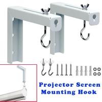 ราคา 2PCs 6inch projector screen mounting hook universal adjustable projection screen wall hanging L cket movie screen curtain Mount hook kit (20891258305)