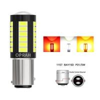 ราคา 2ชิ้น P21W 1156 BA15S 1156 BAU15S PY21W 1157 Bay15d P21 5W T20 7440 W21W หลอดไฟรถ W21 5W สัญญาณไฟเลี้ยวที่สว่างเป็นพิเศษ5630ไฟท้าย LED 33SMD ไฟเบรคไฟถอยหลังอุปกรณ์เสริมไฟรถยนต์12V 80V (22477962474)