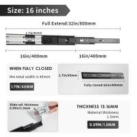 ราคา รางสไลด์ลิ้นชัก รางลิ้นชักซ่อน SOFT CLOSE ลิ้นชัก รางสไลด์ รางลิ้นชัก 2ตอน 3ตอน ปิดนุ่มนวล กดกระเด้ง ต่อคู่ (21784075095)