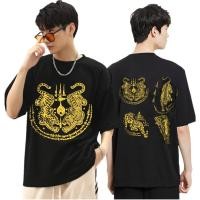 ราคา เสื้อยืดลายยันต์ 4ยันต์พญาเสือโคร่ง เสื้อลายไทย เสื้อลายยักษ์ หนุมาน ผ้าcotton com32อย่างดี สกรีนหน้าหลัง ราคาถูก TSHIRT (22140588681)