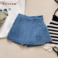 ราคา กระโปรงยีนส์เด็กหญิงแบบใหม่ฤดูใบไม้ผลิและฤดูร้อนปี2024กระโปรงรัดสะโพกสไตล์เกาหลีสำหรับเด็กกางเกงขาสั้นแบบลำลองน่ารักสไตล์ตะวันตกสำหรับเด็ก (21475131741)