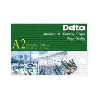 ราคา DELTA กระดาษวาดเขียน A2 200แกรม สีเขียว เล่ม10แผ่น (22529478446)