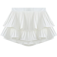 ราคา keu d พร้อมส่ง กระโปรงจับจีบ รอบตัว เอวสูง ผ้าทิ้งตัว มีวับใน เอวยางยืด สีพื้นสุดน่ารัก (21422585009)