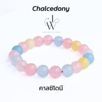 ราคา กำไลข้อมือ กำไลหิน หินมงคล คาลซิโดนี Chalcedony หินนำโชค ลูกปัด หิน 8 10 มม (21900344285)