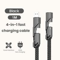 ราคา 4 In 1 65W สายชาร์จ 5A Fast Type C Cable USB เร็ว Type C ไปยัง Type C Lighting สายสำหรับ IP 15 14 13 Pro Realme Xiaomi PD HUAWEI SAMSUNG OPPO VIVO ชาร์จเร็วสาย USB C (22156637729)