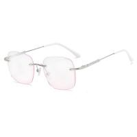 ราคา Frameless Cut Edge Womens HD Anti Blue Light Blush แว่นอ่านหนังสือ (22374176783)