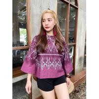 ราคา เสื้อแขนยาว มีไซร้คนอ้วน ผ้าฝ้ายพื้นเมือง ติดกระดุมหลังทรงสวยมากค่ะ (22782774085)