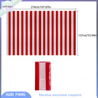 ราคา Aokago ผ้าปูโต๊ะพลาสติกลายทางสีแดงขาวอุปกรณ์ตกแต่งงานปาร์ตี้สำหรับเทศกาลคริสต์มาส (22240895176)
