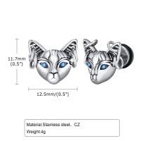 ราคา ต่างหูแบบกอธิคสีดำ Vnox ต่างหูสฟิงซ์แมวสำหรับผู้หญิงผู้ชายสีเงินเครื่องประดับฮาโลวีนเครื่องประดับบุคลิกแบบกอธิควินเทจ (22000078640)