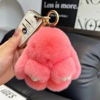 ราคา พวงกุญแจรถยนต์รูปกระต่ายน้อยตุ๊กตาขนกระต่ายน่ารักที่ห้อยกระเป๋ามินิตุ๊กตาขนฟูเครื่องประดับห้อยแกล้งตายกระต่าย (21429973655)