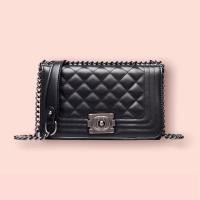 ราคา กระเป๋าโซ่กระเป๋าสไตล์ชาแนลบอย 8นิ้ว กระเป๋า กระเป๋าแฟชั่น กระเป๋าสะพายไหล่ พร้อมส่งหนังแลมป์ หนังคาเวียร์สวยมาก (16124646302)