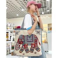 ราคา กระเป๋าสะพายข้างผ้าทอ กระเป๋าถือลายช้าง กระเป๋าแฟชั่นผู้หญิง กระเป๋าถือผู้หญิง พิมพ์ลายสัตว์น่ารักๆ มีลายช้างกับลายม้า จัดส่งในไทย (22139408472)