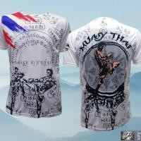 ราคา มวยไทย MUAY THAI 1คอกลมป้องกันรังสี UV 80 แห้งเร็ว (21426629287)