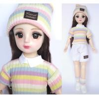 ราคา ตุ๊กตาBJDเด็ก 1 4 ตุ๊กตาข้อต่อ ตาแก้ว 3D Eyes เมคอัพใหม่2024 30cm 21 ข้อต่อ พร้อมชุดและรองเท้า (22590351343)