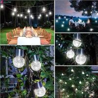 ราคา หลอดไฟ LED พลังงานแสงอาทิตย์ใช้ตกแต่งหลอดไฟแขวนบ้านโคมไฟสวนกลางแจ้งป้องกันน้ำไลท์นิ่งโคมไฟ Dekorasi Taman (22208398606)
