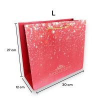 ราคา รหัส69 ถุงกระดาษสีแดง ลายดาวประกายบนท้องฟ้า 1แพ็ค มี10ใบ (22224216017)