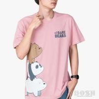 ราคา Oversize DOSH MENS T SHIRTS WE BARE BEARS เสื้อยืดคอกลม แขนสั้น สีชมพู FBTM210904 PI1 (21575481395)