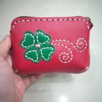 ราคา ใบโครเวอร์ กระเป๋าใส่เหรียญหนังแท้ ขนาดกว้าง5นิ้ว สูง3 75 นิ้ว รุ่นขยายก้น (22313850881)