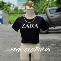 ราคา เสื้อเอวลอย เสื้อครอป ลาย ZARA ทรง slim fit เสื้อผ้าแฟชั่น (22422342774)