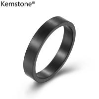 ราคา Kemstone เครื่องประดับแหวนเคลือบสแตนเลสสตีลแหวนแฟชั่น4มม สำหรับผู้ชายและผู้หญิงชุบด้วยเงินกุหลาบทองสีน้ำเงินสีดำ (21431485374)