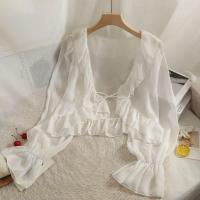 ราคา ชุดฤดูร้อนผู้หญิงไซส์ใหญ่สำหรับสาวอวบเสื้อคลุมไหล่ตัวเล็กทรงหลวมเก็บเนื้อใส่แล้วดูผอมสไตล์ตะวันตกสำหรับสาวอวบเสื้อคาร์ดิแกนแบบบางเสื้อใส่ในห้องแอร์เสื้อกันแดด (21985844990)