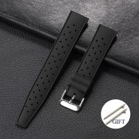 ราคา Tali Jam Tangan Silikon เขตร้อนสำหรับสายฟอสซิลสำหรับ Seiko สำหรับ Oris สายรัดยางแบบปลดได้เร็ว18มม 20มม 22มม (22564326683)