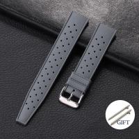 ราคา Tali Jam Tangan Silikon เขตร้อนสำหรับสายฟอสซิลสำหรับ Seiko สำหรับ Oris สายรัดยางแบบปลดได้เร็ว18มม 20มม 22มม (22564326704)