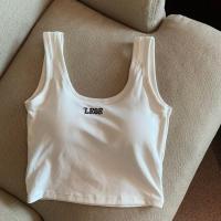 ราคา เสื้อกล้ามสายเดี่ยวสีแดงพิมพ์ลายตัวอักษรวินเทจสไตล์อเมริกันสำหรับผู้หญิงเสื้อตัวสั้นเข้ารูปใส่ด้านนอกหลังสวยสไตล์สาวแซ่บสำหรับฤดูร้อน (21873886560)